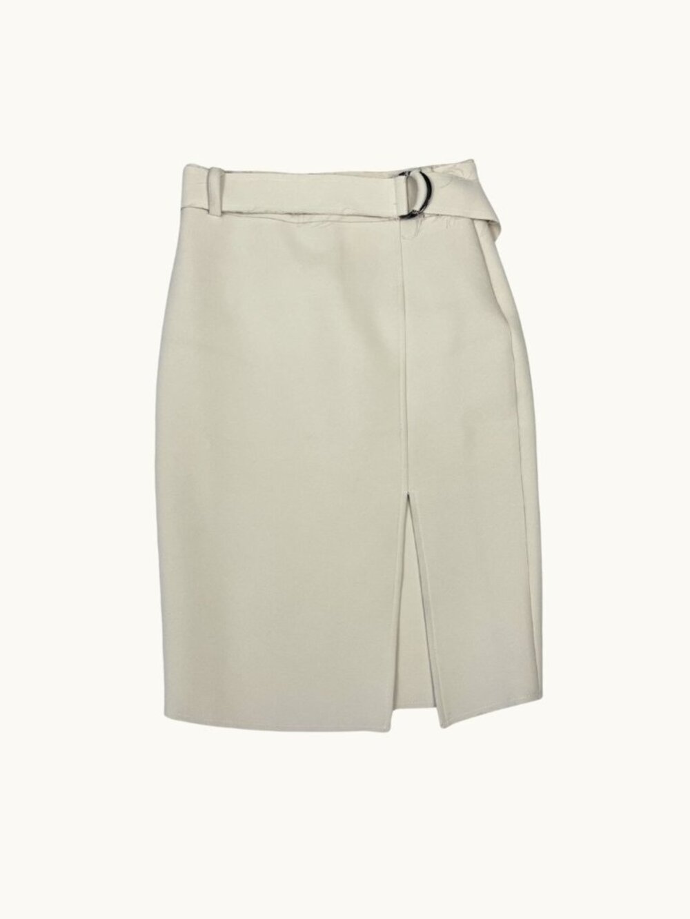 J.O.A. Los Angeles Belted Pencil Skirt XS in Stone